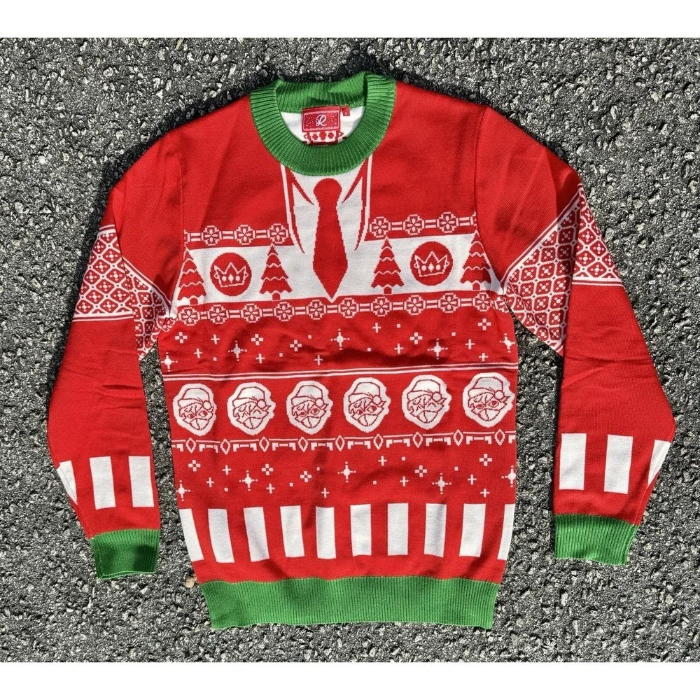 Revolt Ranboo Ugly Christmas Sweater Men's‎ Medium Office Party Grandpa NWOT